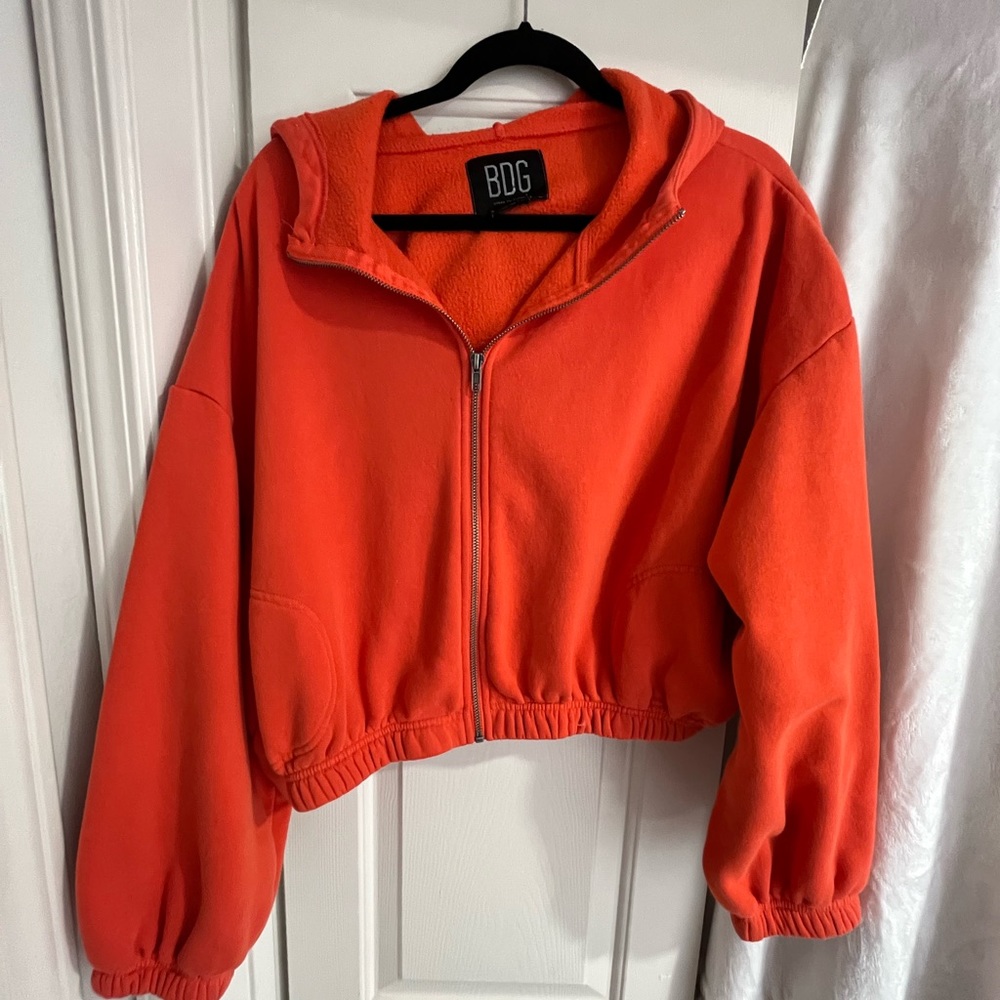 Urban Outfitters Cropped Ultra Comfy Zip Up